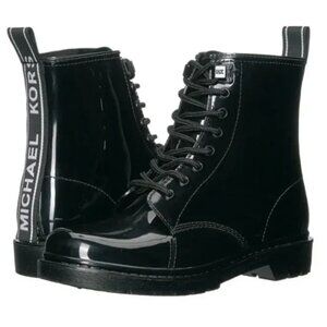 NIB Michael Kors Tavie Women’s RainBootie Black Waterproof Ankle Boots